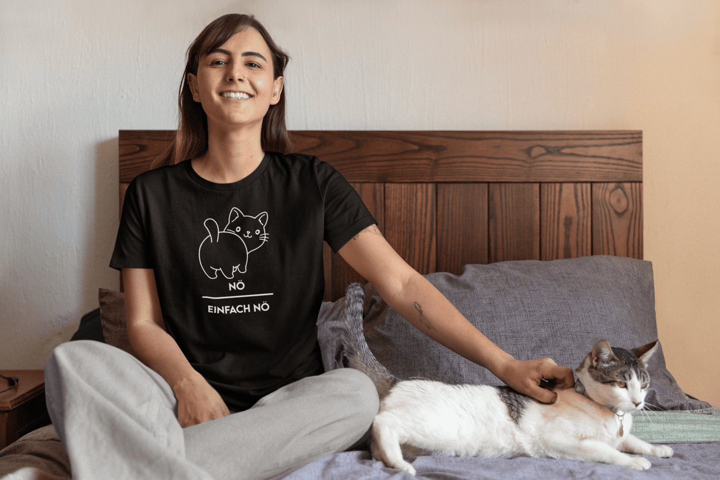 Lustiges Katzen TShirt "NÖ. Einfach NÖ"